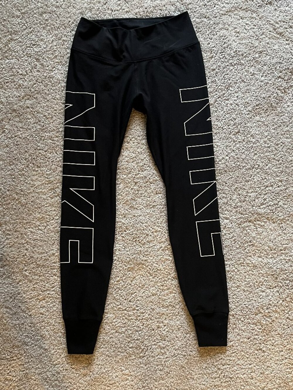 Nike DriFit Women's Running Leggings Logo Black Small
